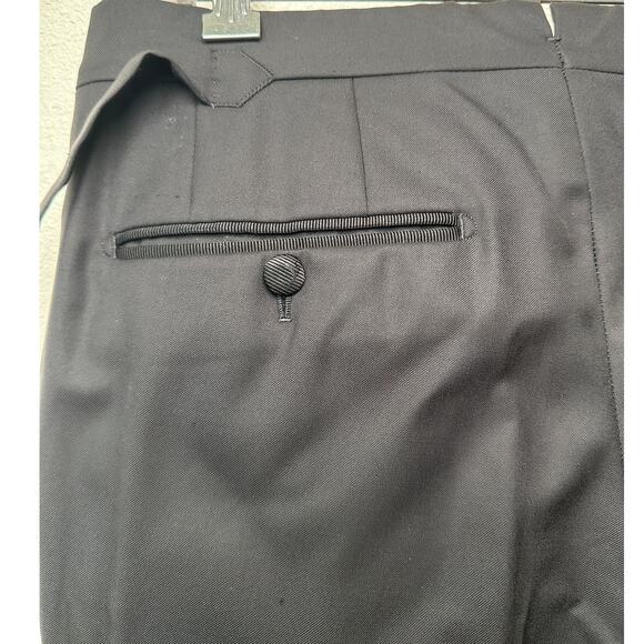 Tom Ford Black Tuxedo Trousers Men’s Size 46 Grosgrain Side Stripe - Picture 8 of 14